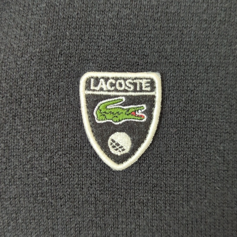 Lacoste Sport Lightweight Knit Full Zip Mock Neck Lined Golf Jacket Black 36 S - Picture 3 of 11